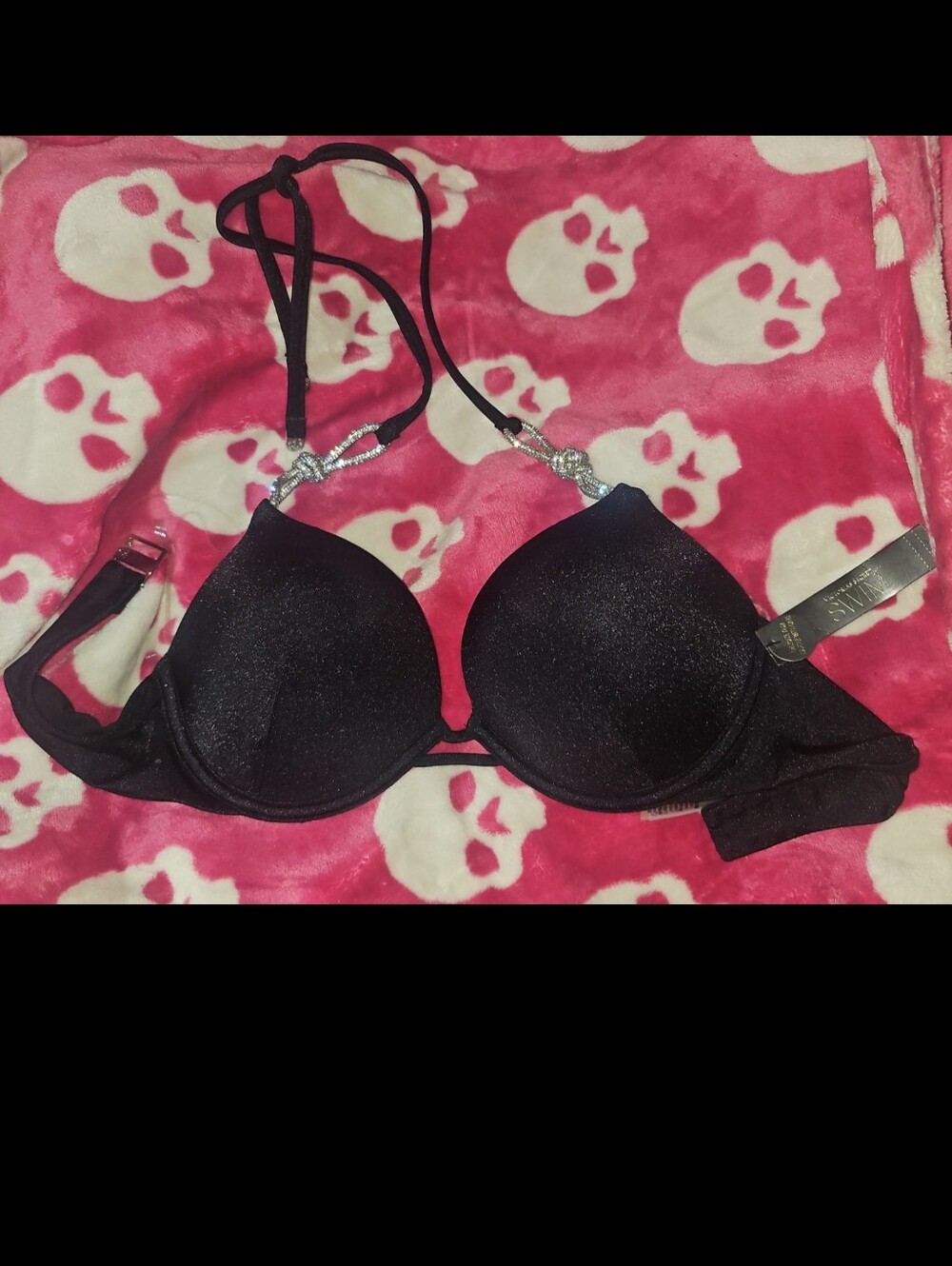 NWT VICTORIA’S SECRET BLING 34 C BOMBSHELL PUSHUP SWIM HALTER